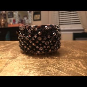 Cheetah beaded cuff bracelet